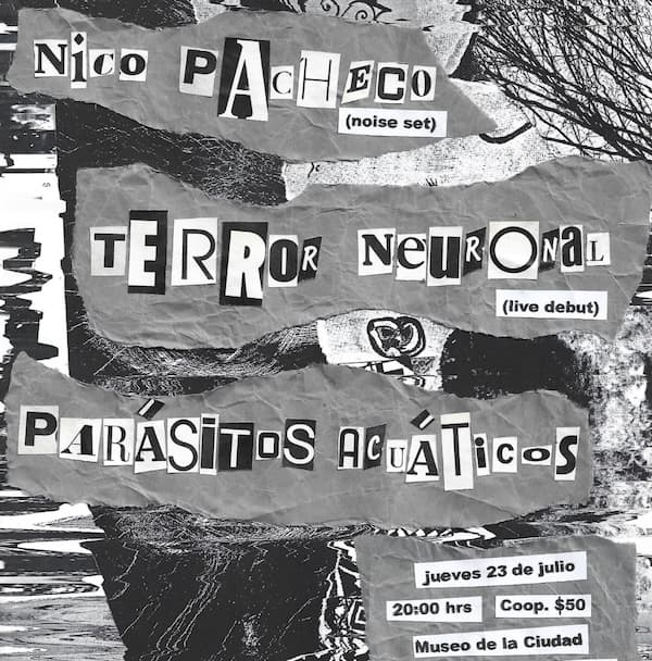 nico pacheco noise set, terror neuronal live debut, parasitos acuaticos